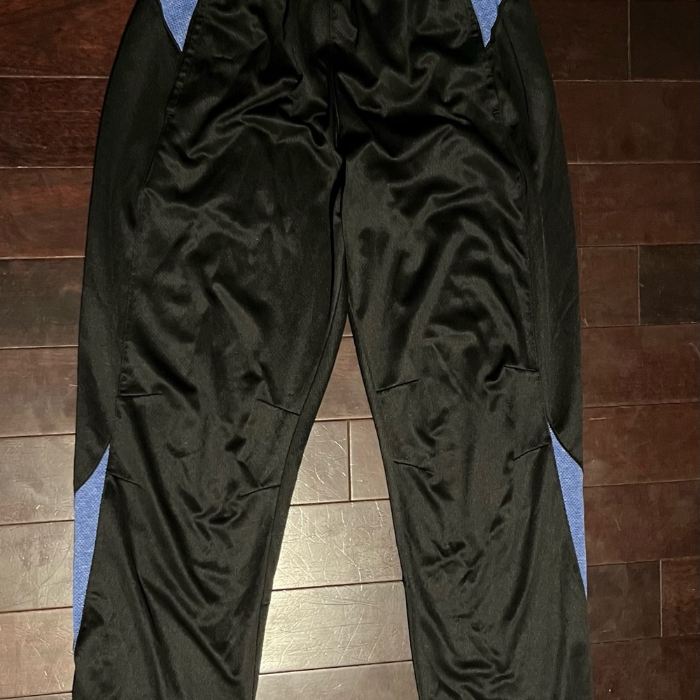 Champion Boys Black Joggers with Blue Panels